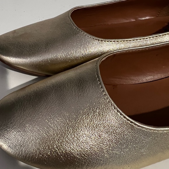 H&M GOLD BALLET HEELS WOMEN'S SIZE 36/5.5 - Picture 10 of 12